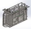 Image sur Cage de contention PM 2810 avec réducteur en largeur renforcé et hydraulique
