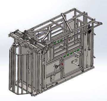 Image de Cage de contention PM 2810 avec réducteur en largeur renforcé et hydraulique